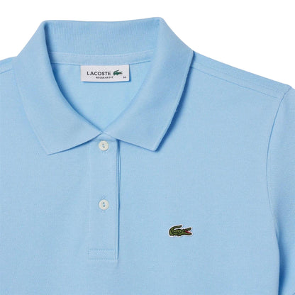 Blue - Side - Lacoste Womens-Ladies Petite Polo Shirt