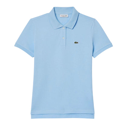 Blue - Front - Lacoste Womens-Ladies Petite Polo Shirt