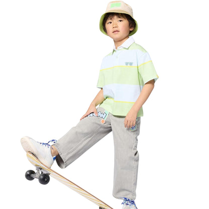 Light Green - Lifestyle - Billieblush Childrens-Kids Cotton Polo Shirt