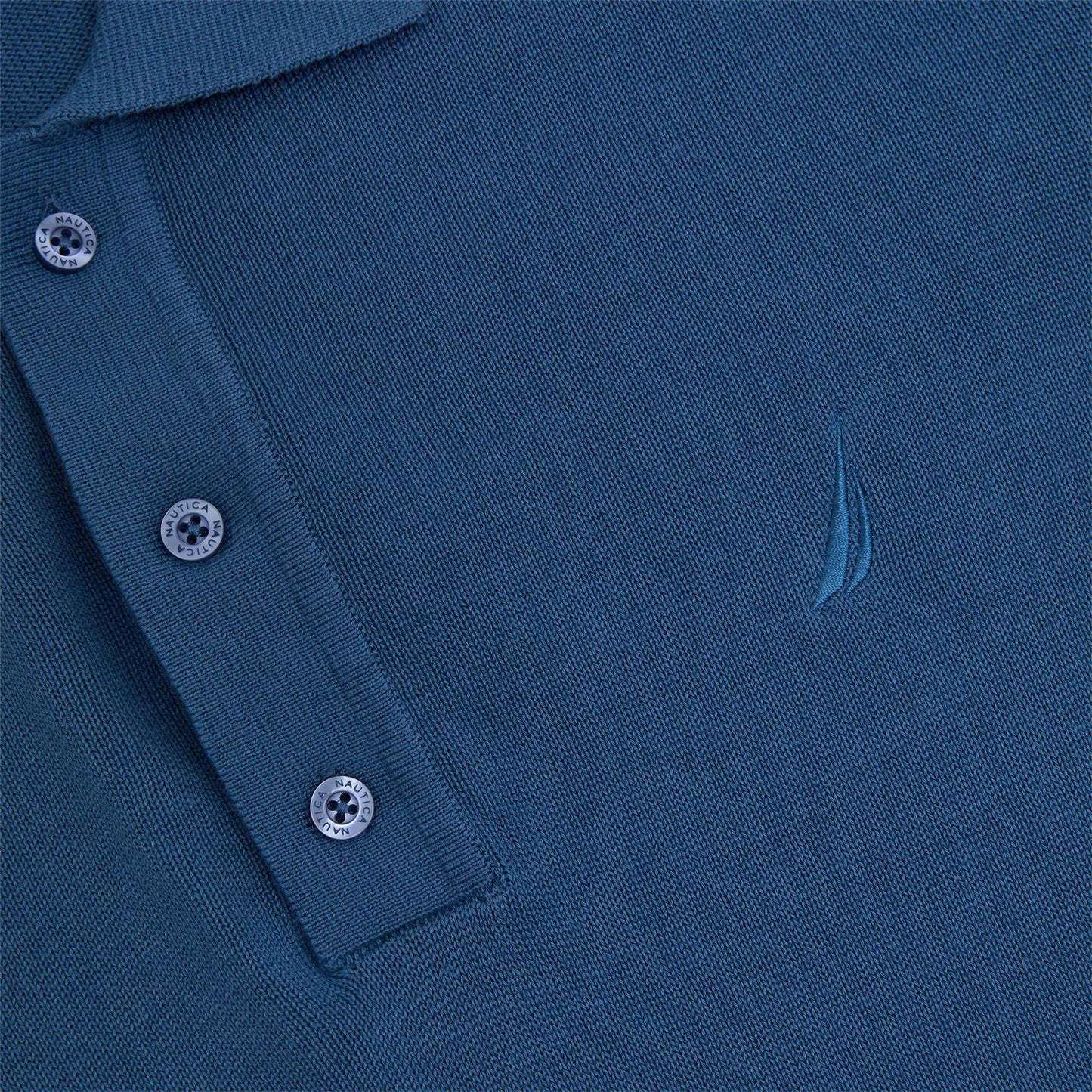 Teal - Side - Nautica Mens Olas Polo Shirt