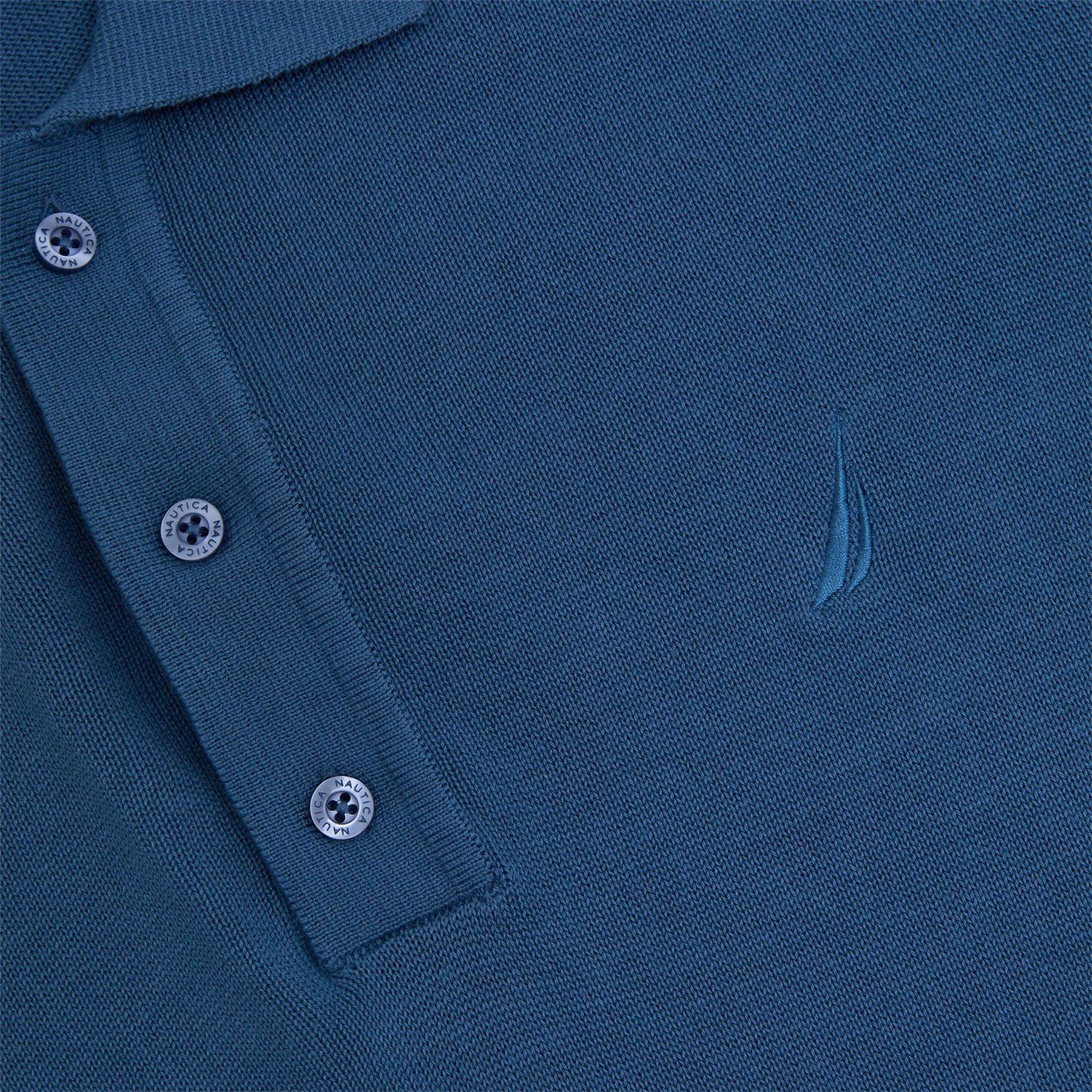 Teal - Side - Nautica Mens Olas Polo Shirt