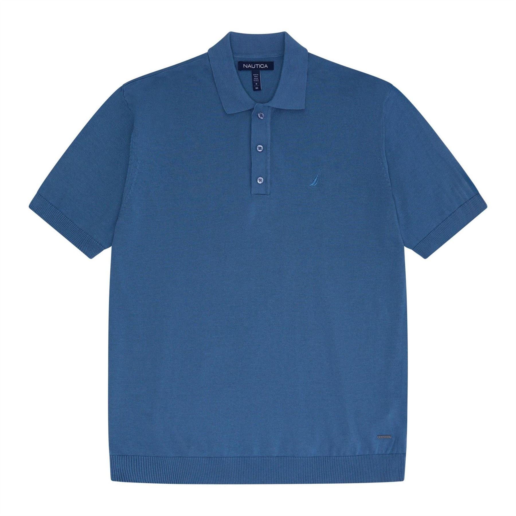 Teal - Front - Nautica Mens Olas Polo Shirt