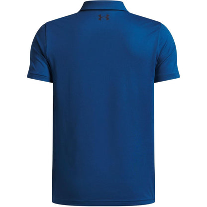 Blue - Back - Under Armour Boys Matchplay Polo Shirt
