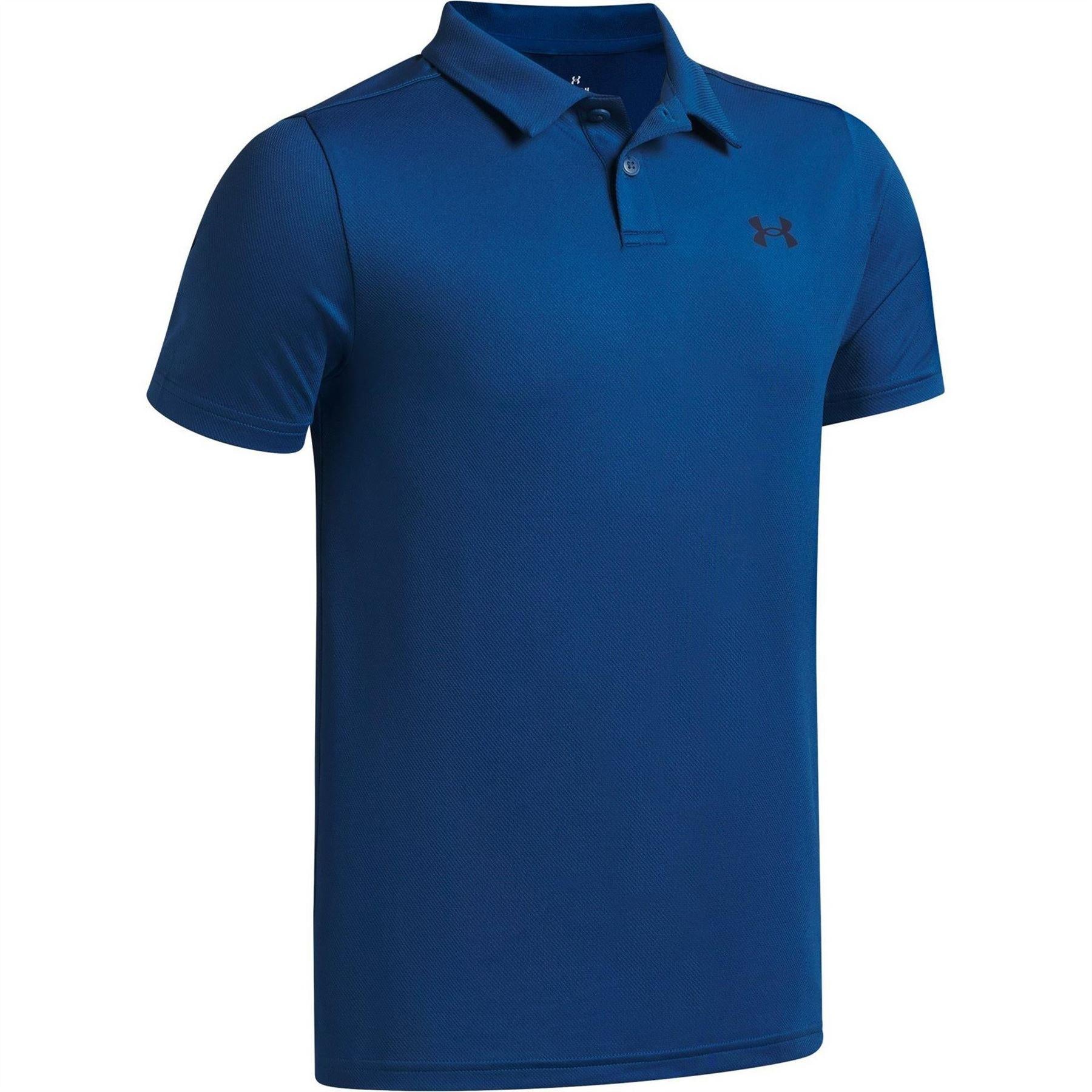 Blue - Side - Under Armour Boys Matchplay Polo Shirt
