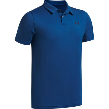 Blue - Side - Under Armour Boys Matchplay Polo Shirt