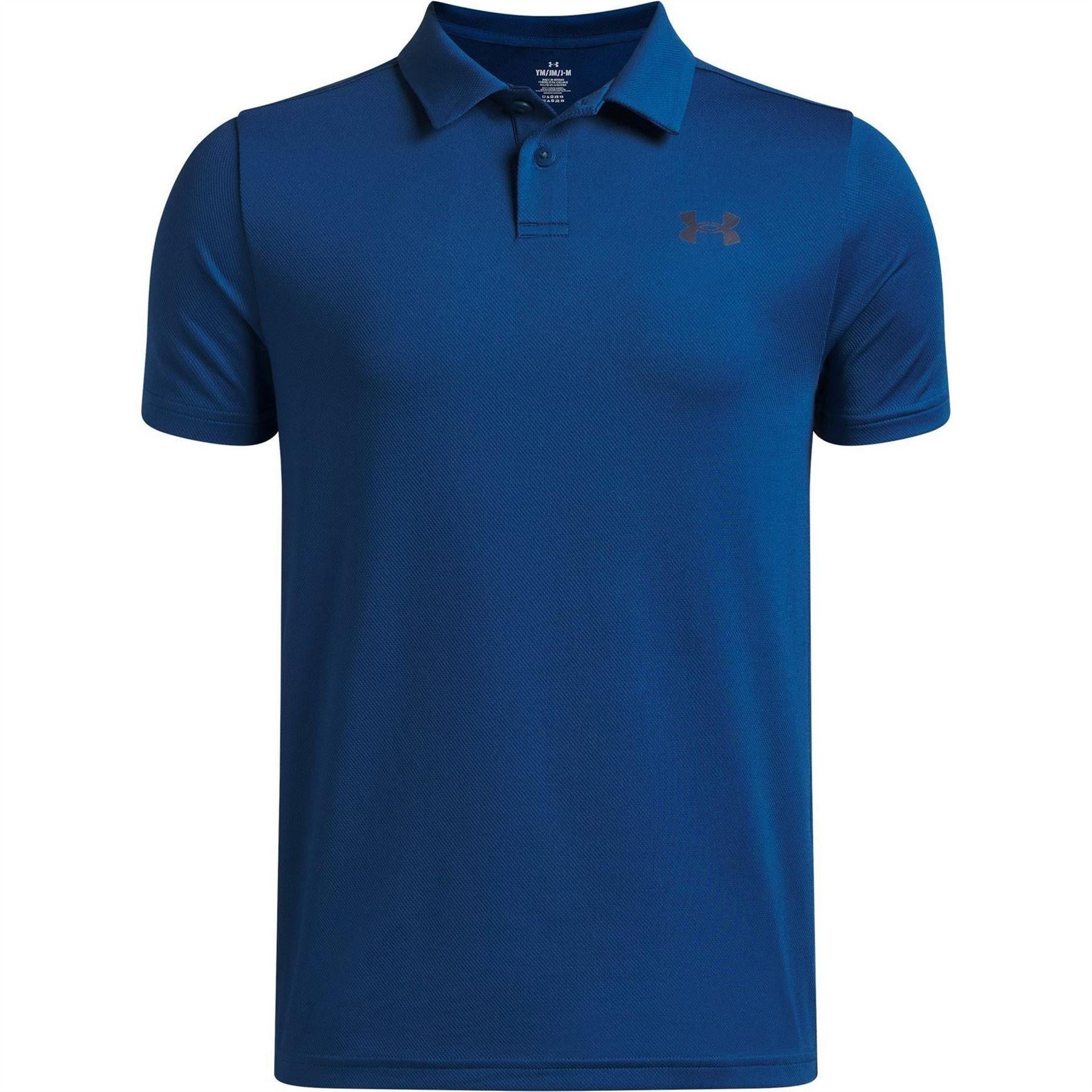 Blue - Front - Under Armour Boys Matchplay Polo Shirt