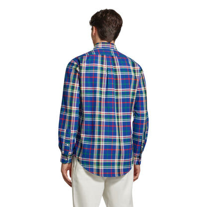 Royal Blue-White - Lifestyle - Ralph Lauren Boys Polo Checked Embroidered Shirt
