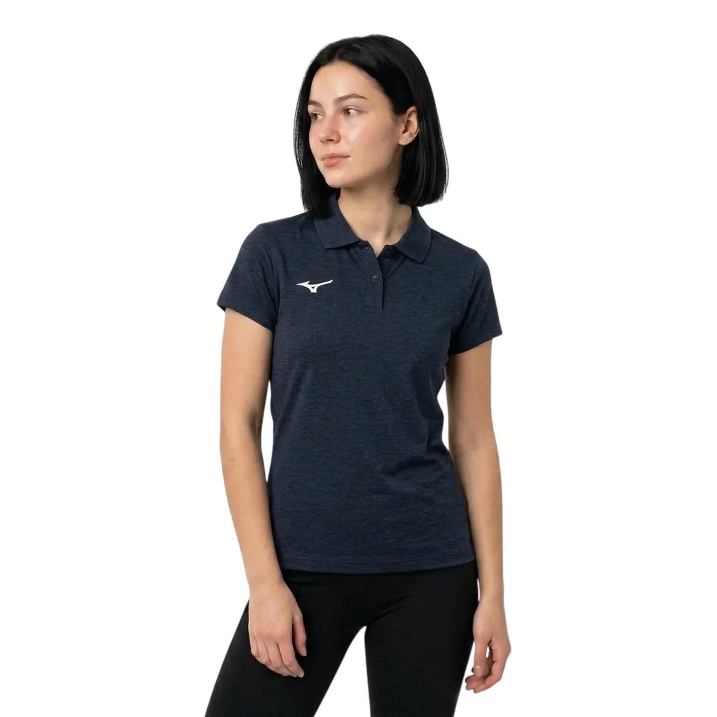 Navy - Side - Mizuno Childrens-Kids Shizuoka Logo Polo Shirt