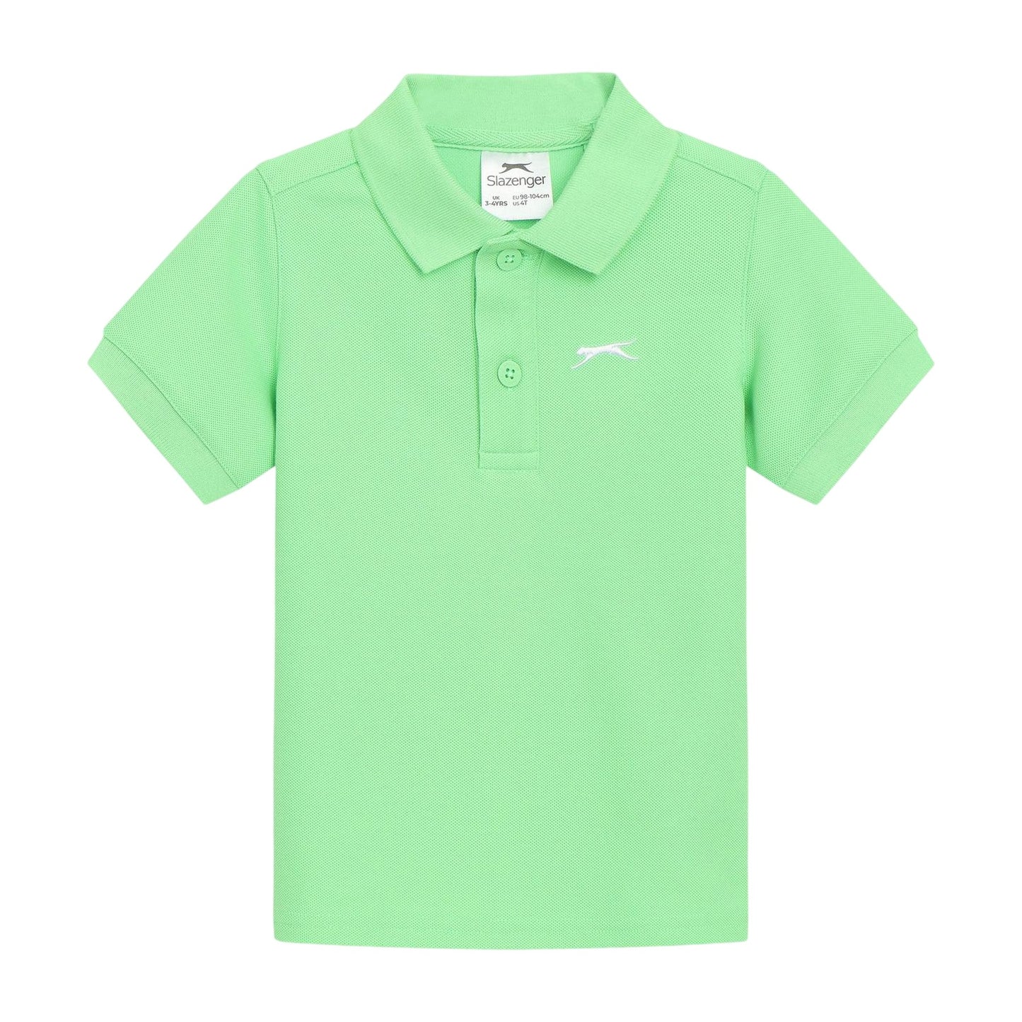 Bright Green - Front - Slazenger Baby Plain Polo Shirt