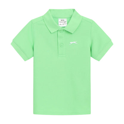 Bright Green - Front - Slazenger Baby Plain Polo Shirt