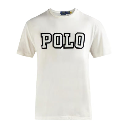 White - Front - Ralph Lauren Mens Logo Jersey Cotton Classic T-Shirt