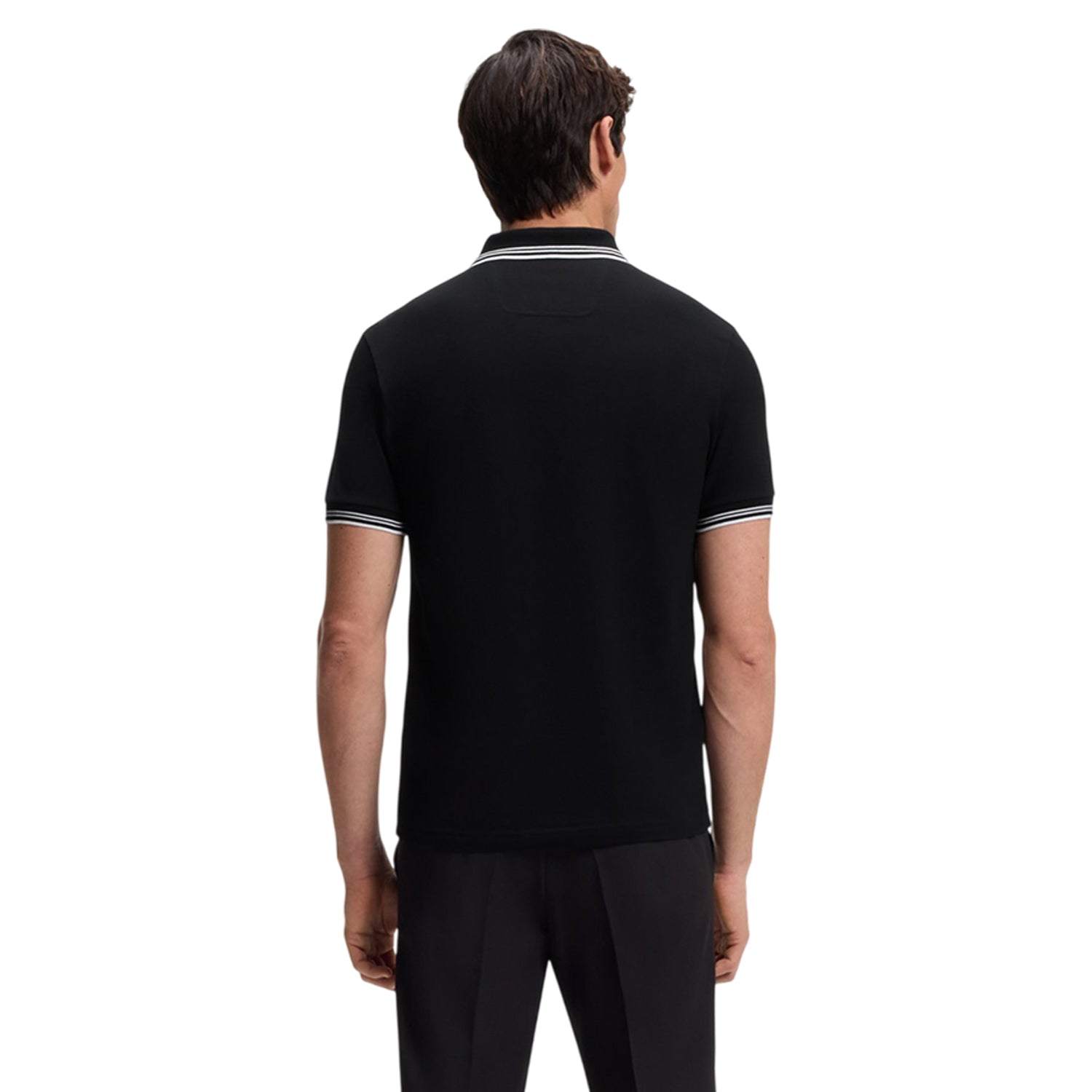 Jet Black - Back - Original Creator Mens Essential Pique Polo Shirt