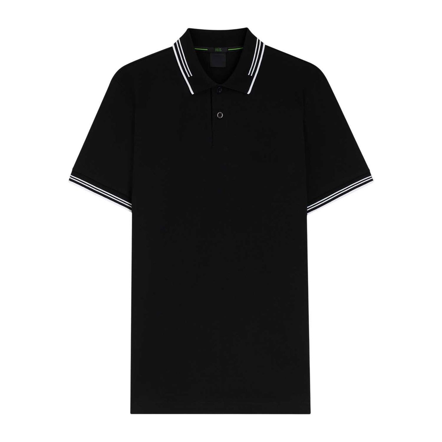 Jet Black - Front - Original Creator Mens Essential Pique Polo Shirt