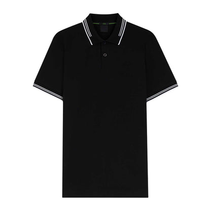 Jet Black - Front - Original Creator Mens Essential Pique Polo Shirt