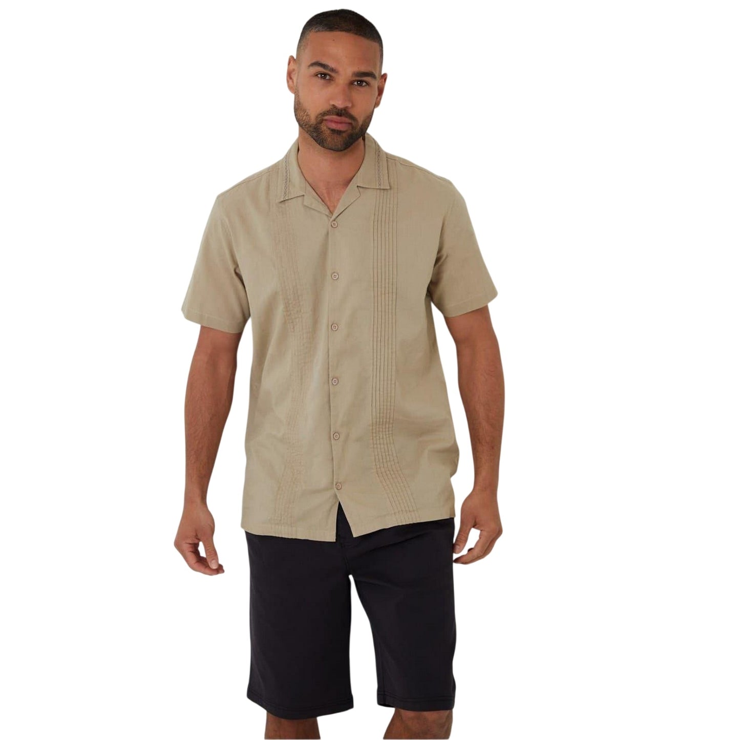 Stone - Front - Threadbare Mens Urmston Shirt