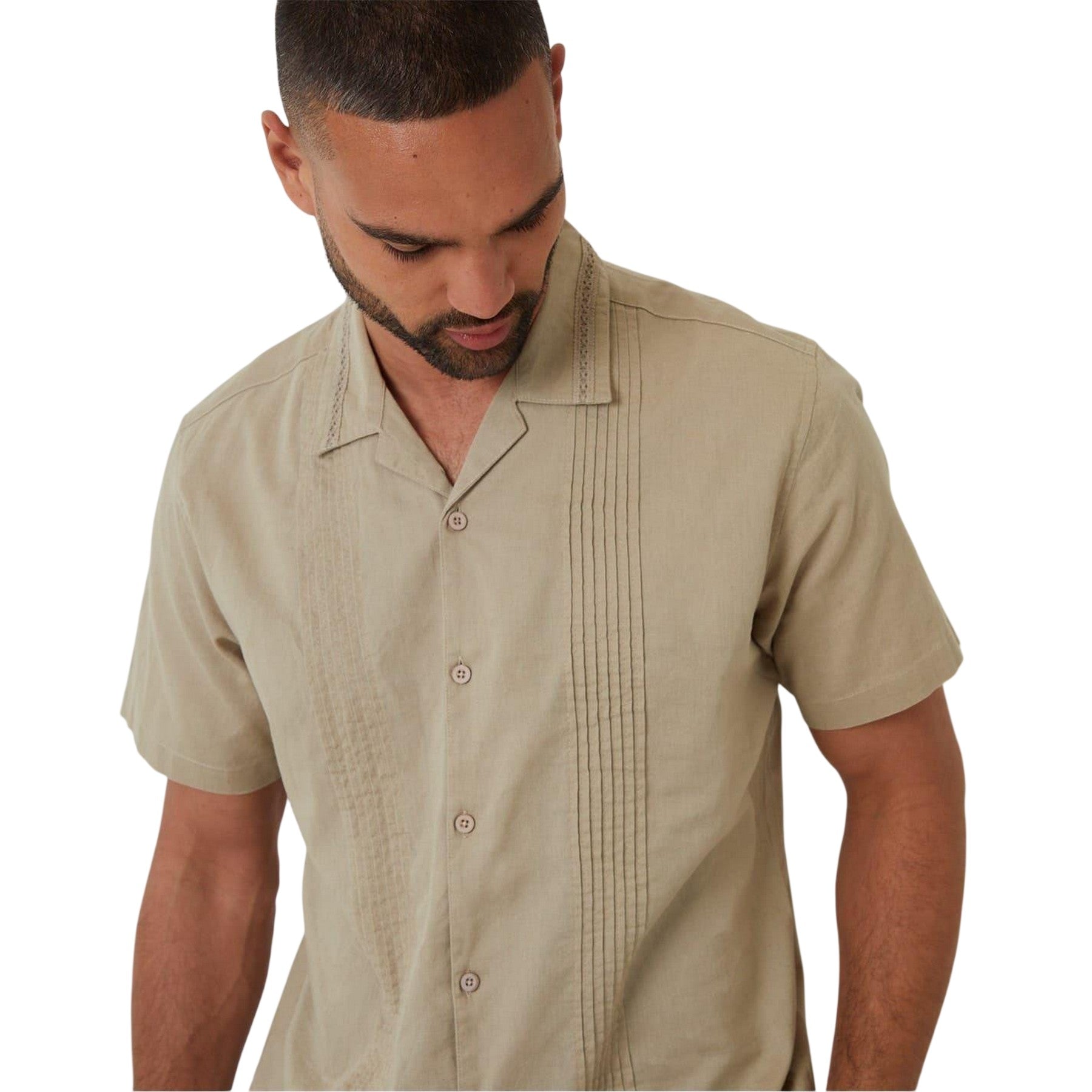 Stone - Side - Threadbare Mens Urmston Shirt