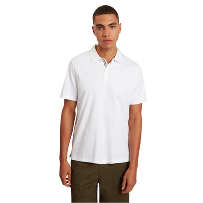 White - Side - Ted Baker Mens Mercerised Cotton Polo Shirt