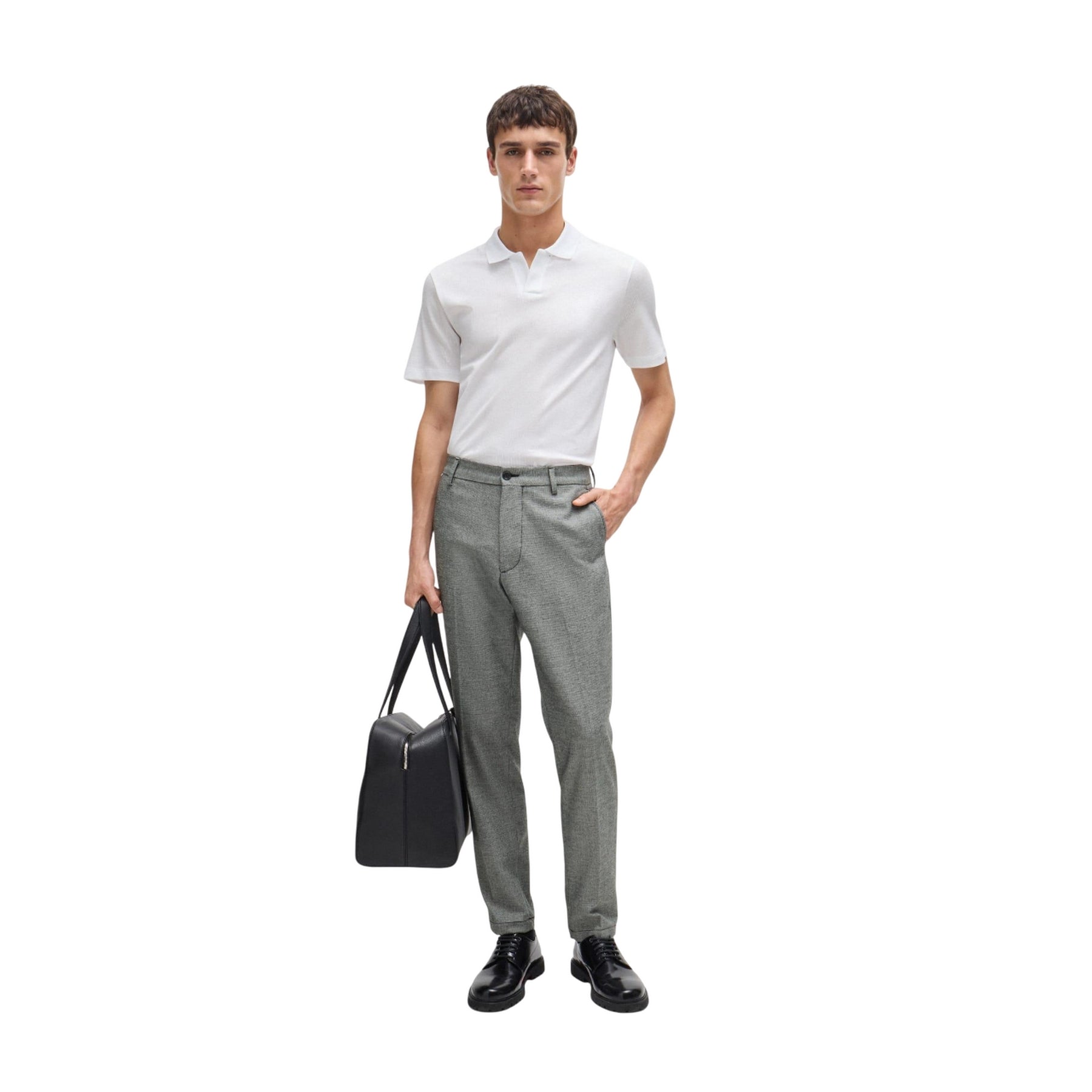 Black - Pack Shot - Boss Mens Regular Trousers