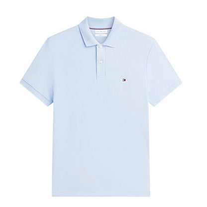 Breezy Blue - Front - Tommy Hilfiger Mens Interlock Polo Shirt