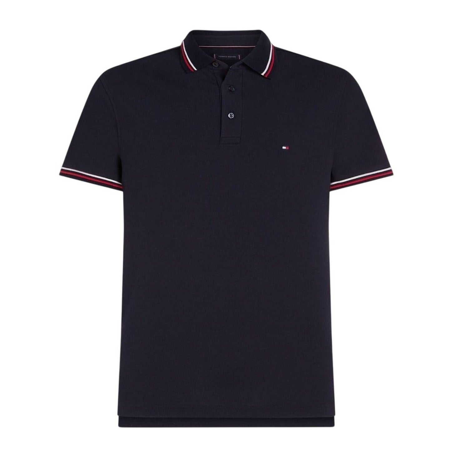 Sky Blue - Front - Tommy Hilfiger Mens Organic Cotton Slim Short-Sleeved Polo Shirt