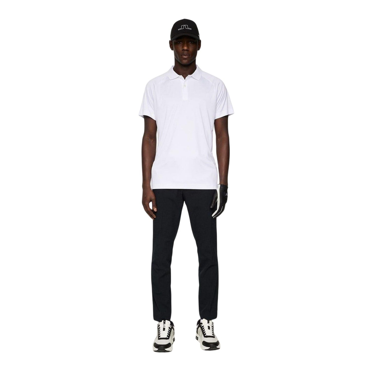 White - Pack Shot - J.Lindeberg Mens Sola Polo Shirt