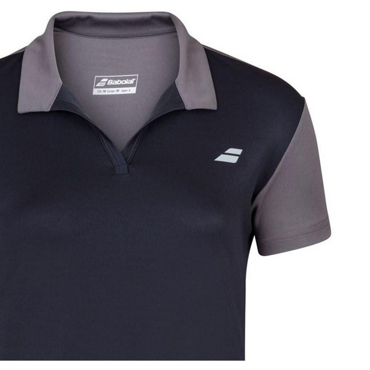 Black - Side - Babolat Womens-Ladies Play Polo Shirt