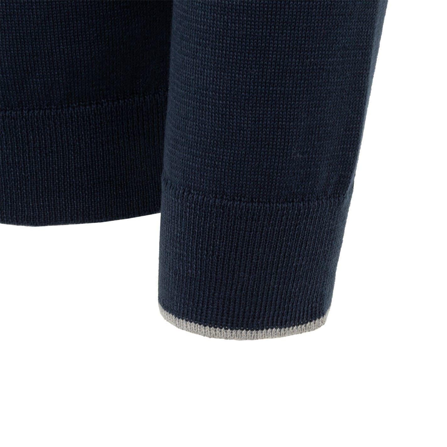 Navy-Grey - Lifestyle - Firetrap Mens Long-Sleeved Polo Shirt