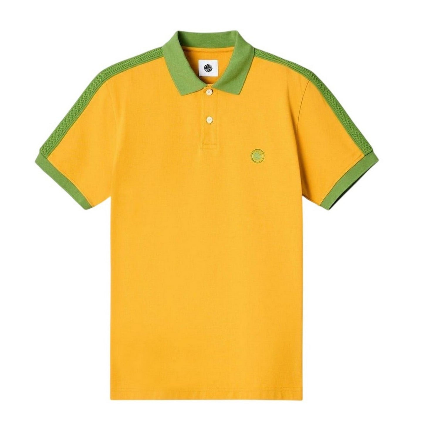 Yellow - Front - Pretty Green Mens Denton Regular Polo Shirt