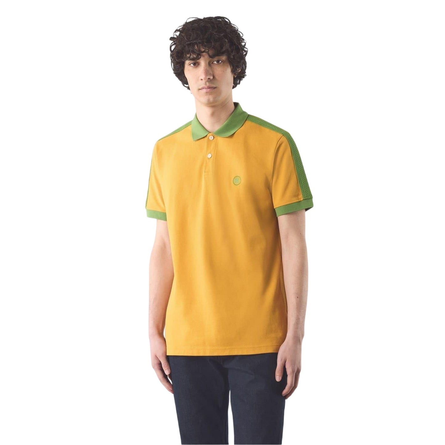 Yellow - Back - Pretty Green Mens Denton Regular Polo Shirt