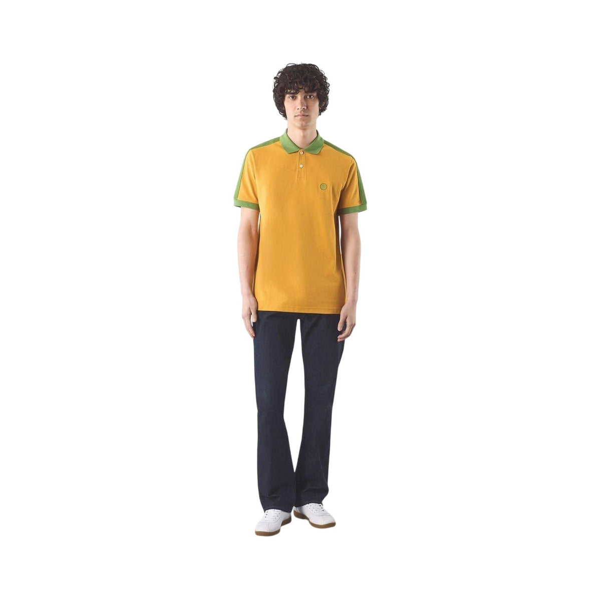 Yellow - Side - Pretty Green Mens Denton Regular Polo Shirt