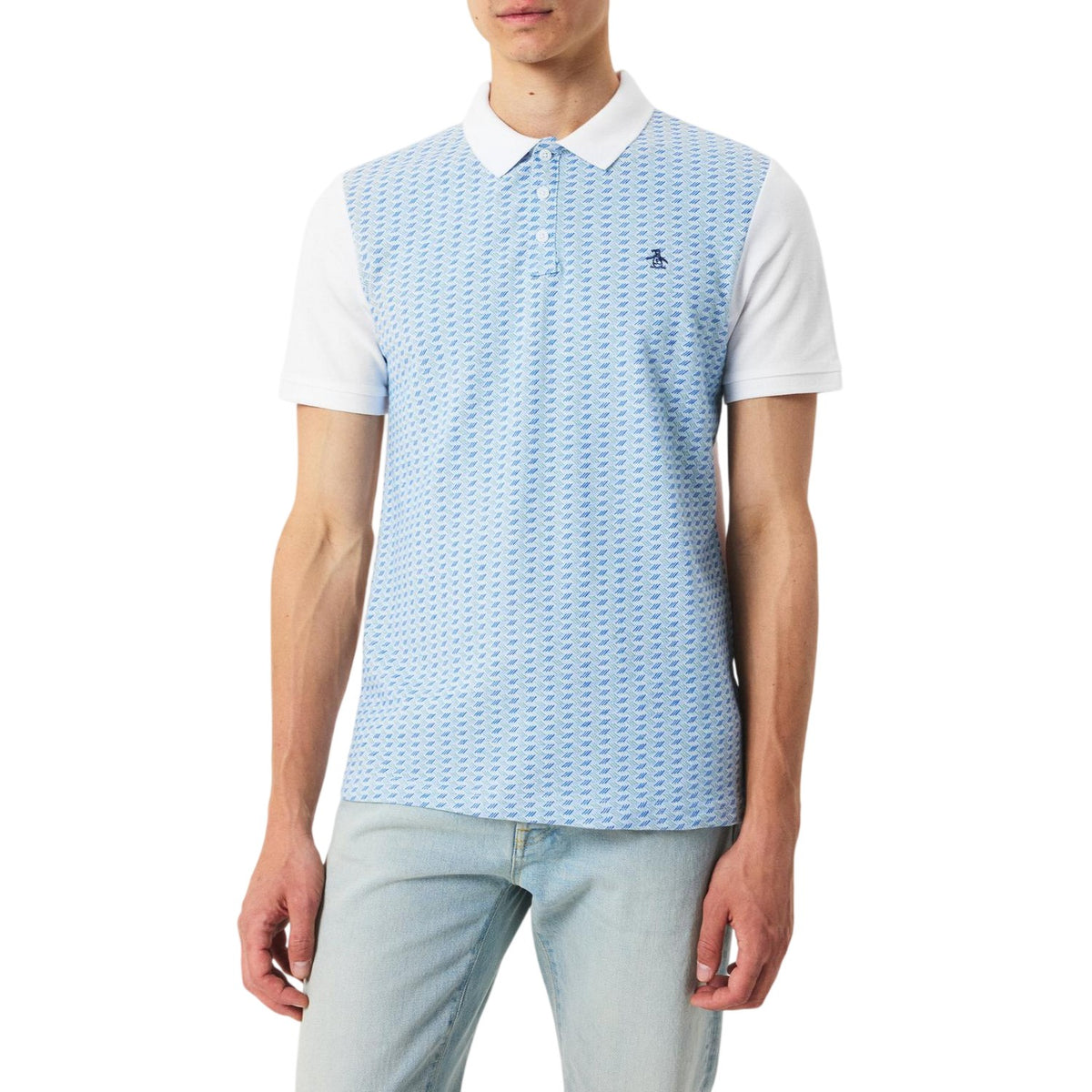 White - Side - Original Penguin Mens Embroidered Regular Polo Shirt