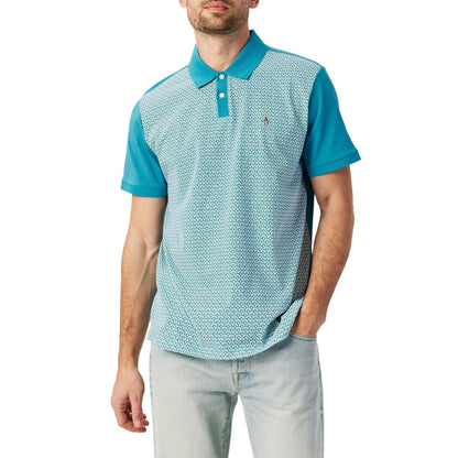 Blue Moon - Side - Original Penguin Mens Geometric Regular Short-Sleeved Polo Shirt