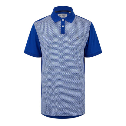 Mazarine Blue - Front - Original Penguin Mens Geometric Regular Short-Sleeved Polo Shirt
