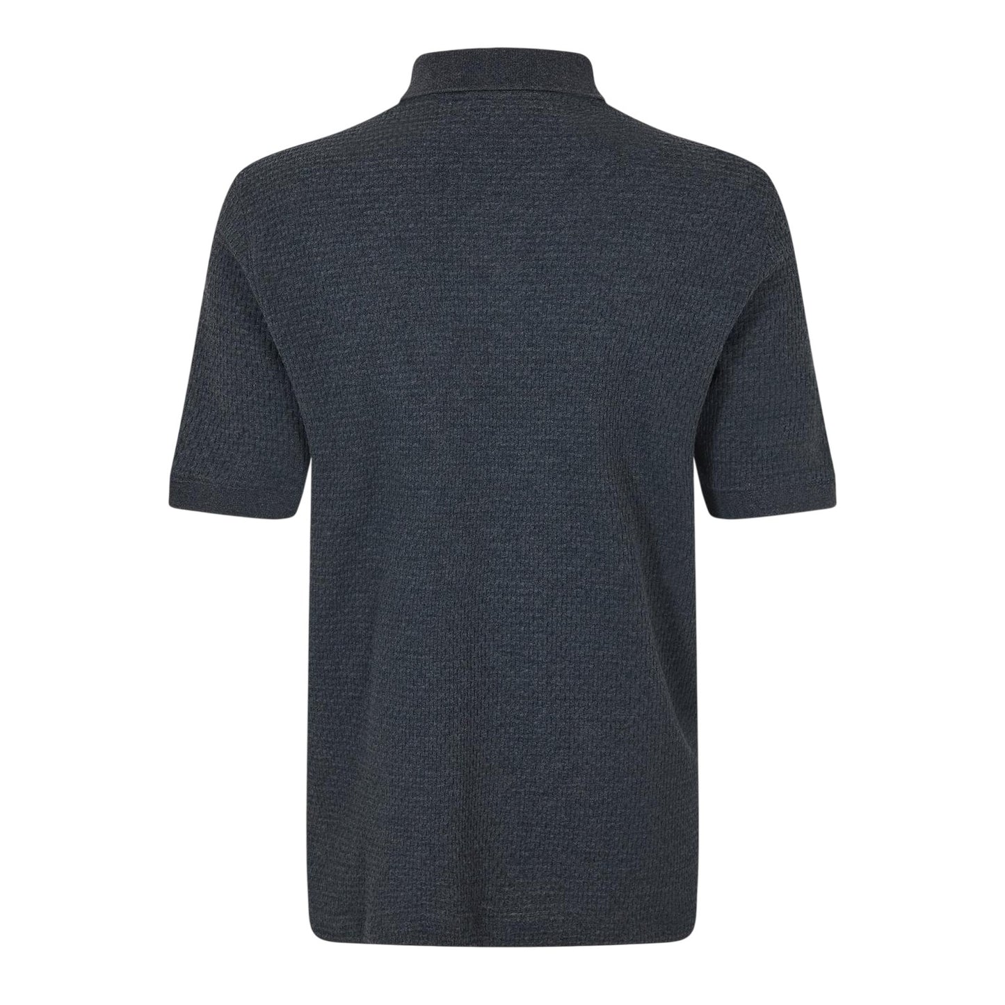 Navy - Back - Ted Baker Mens Textured Knit Regular Polo Shirt