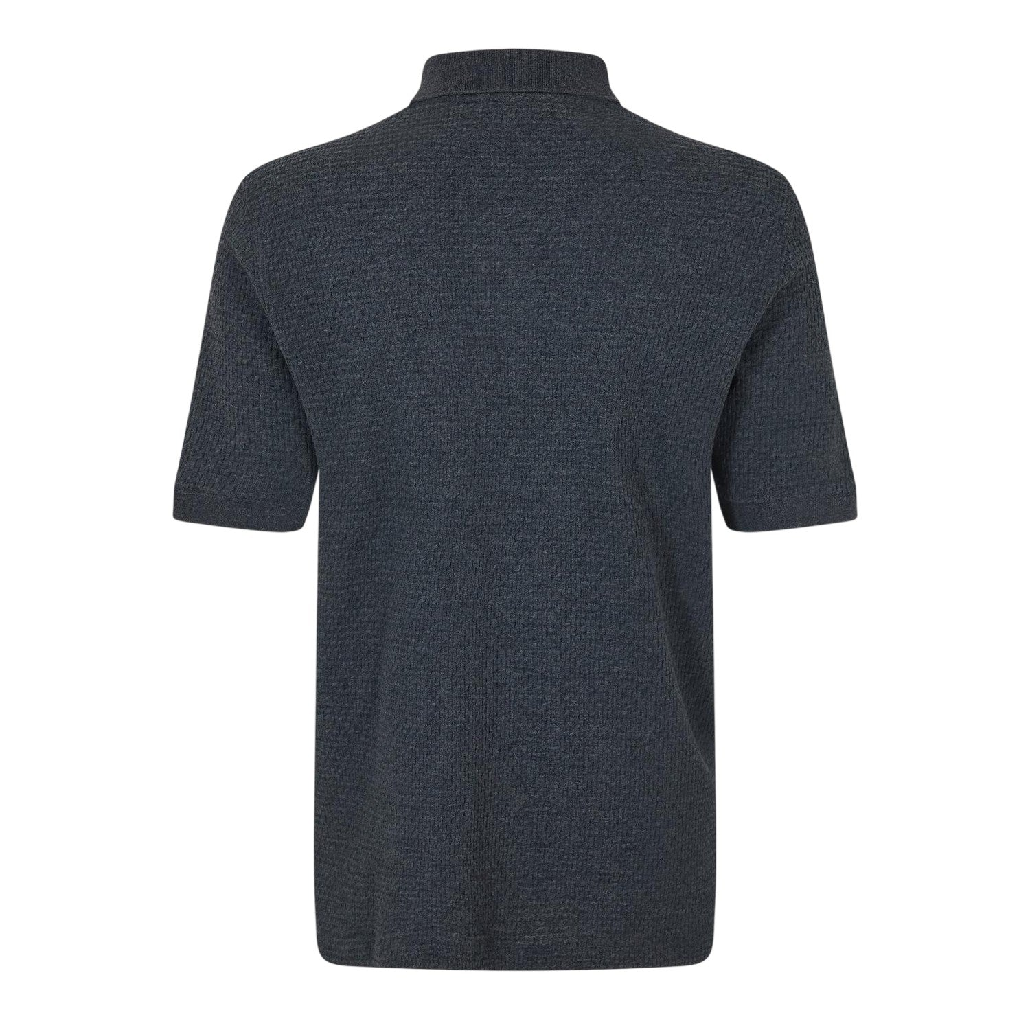 Navy - Back - Ted Baker Mens Textured Knit Regular Polo Shirt