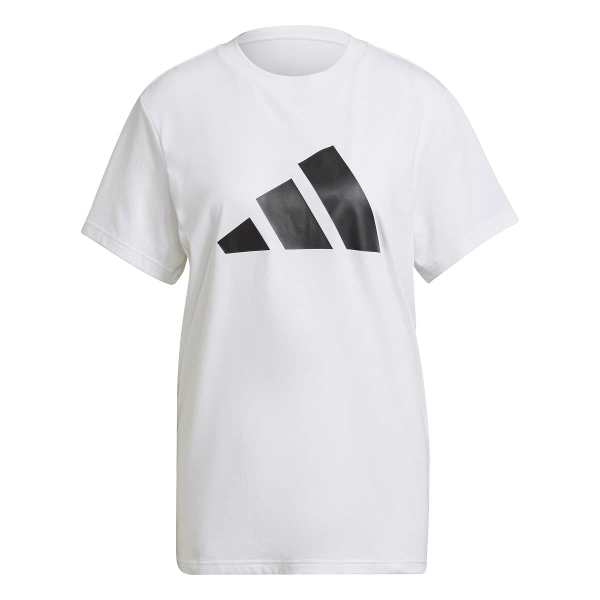 White - Front - Adidas Womens-Ladies Future Icons Logo T-Shirt