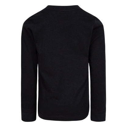 Black - Back - Nike Childrens-Kids Logo Long-Sleeved T-Shirt