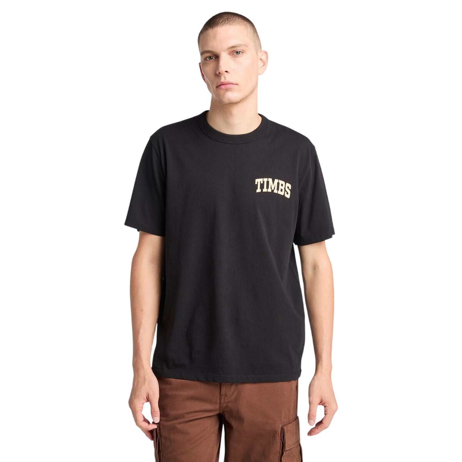 Black - Side - Timberland Mens Timbs T-Shirt