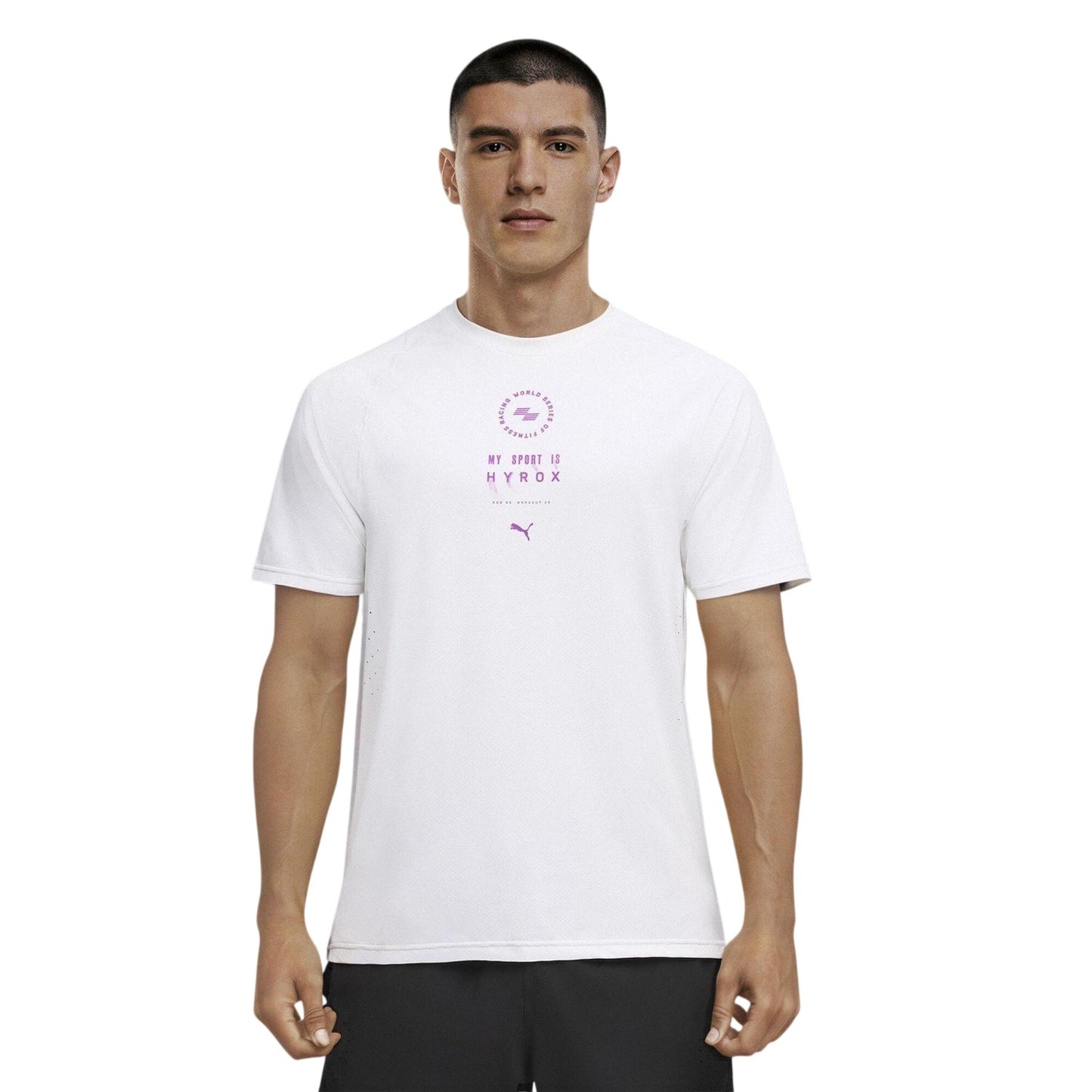 White - Side - Puma Mens Hyrox DryElite Training T-Shirt