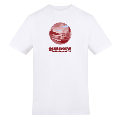 White - Front - AWD Mens Budapest 26 T-Shirt