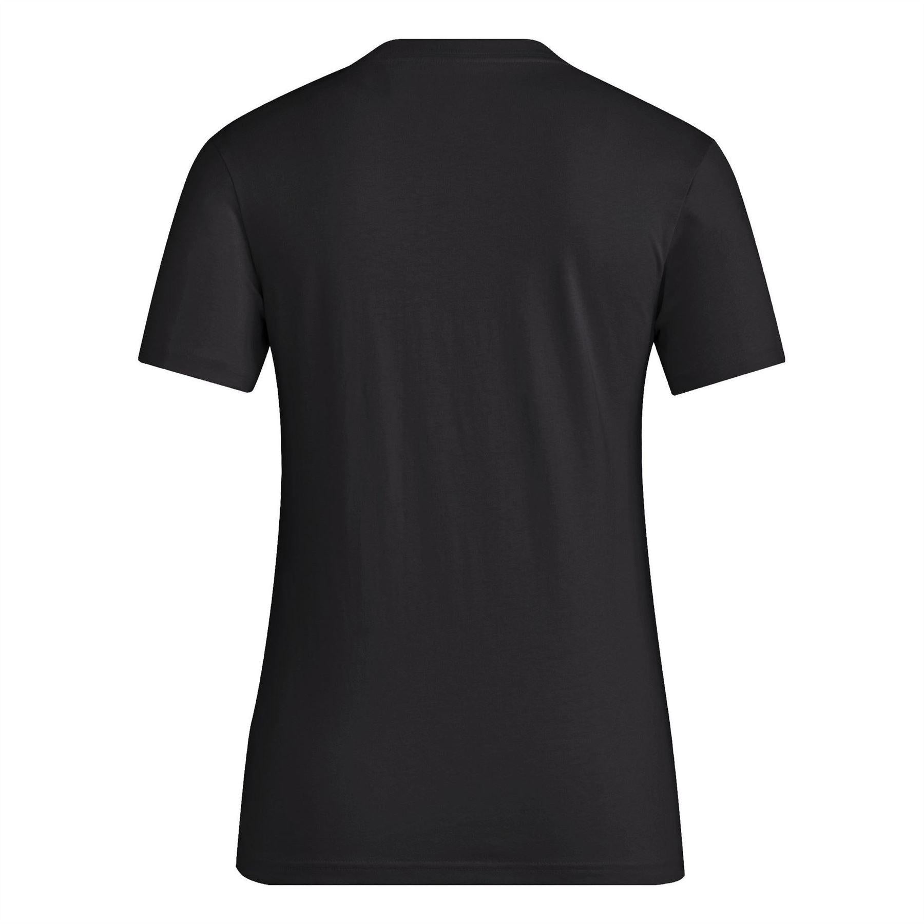 Black - Back - Adidas Womens-Ladies Essentials Single Jersey T-Shirt