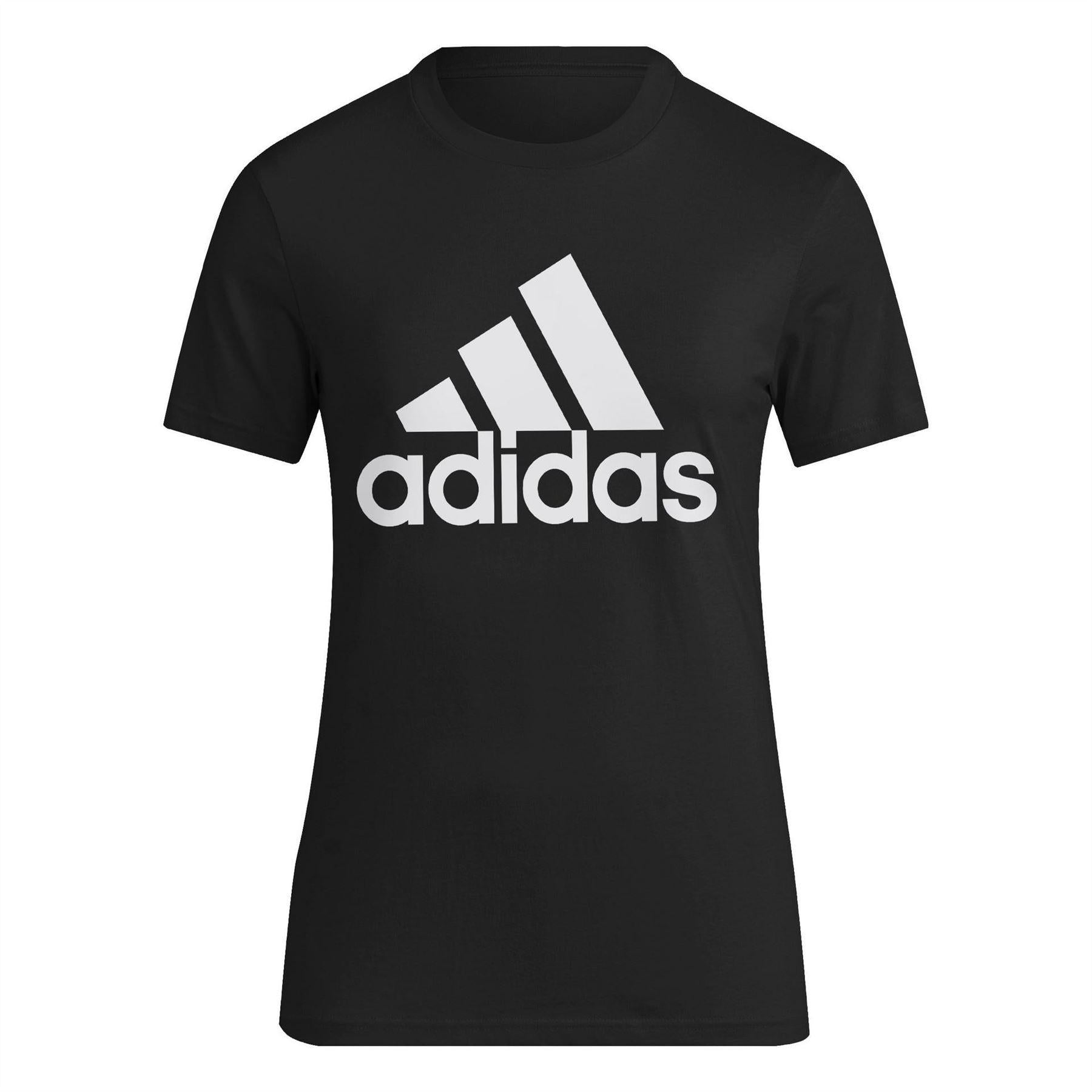 Black - Front - Adidas Womens-Ladies Essentials Single Jersey T-Shirt