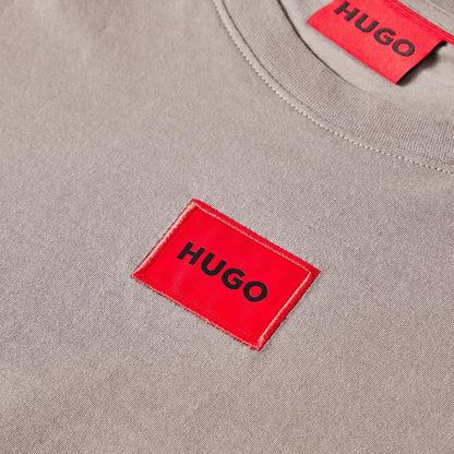 Brown - Side - Hugo Mens Diragolino Chest Logo T-Shirt