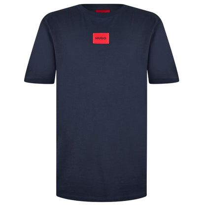 Dark Blue - Front - Hugo Mens Diragolino Chest Logo T-Shirt