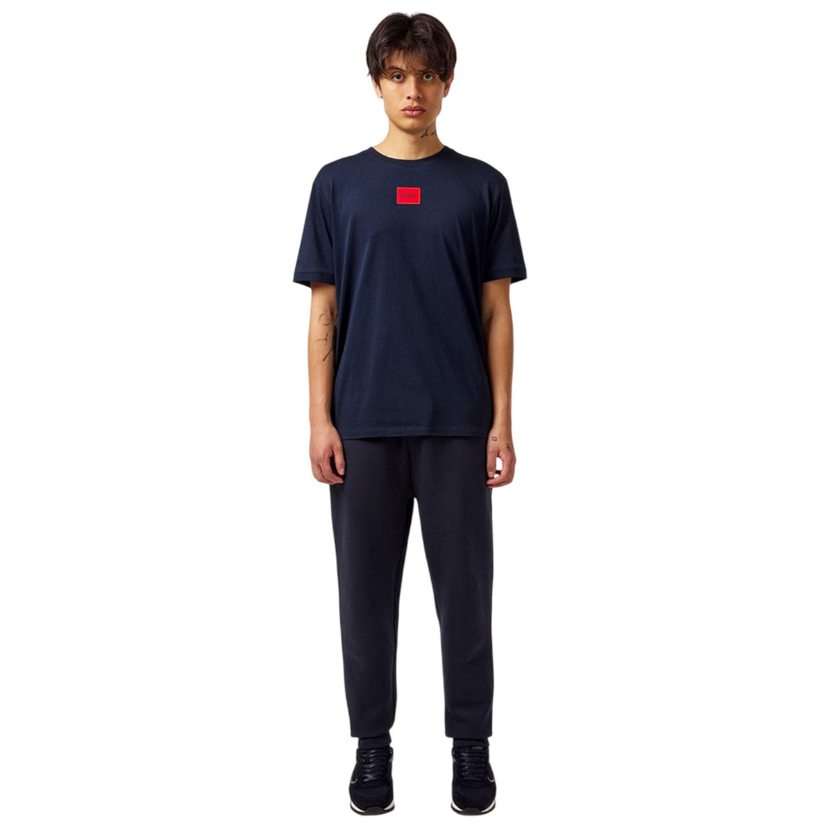 Dark Blue - Lifestyle - Hugo Mens Diragolino Chest Logo T-Shirt