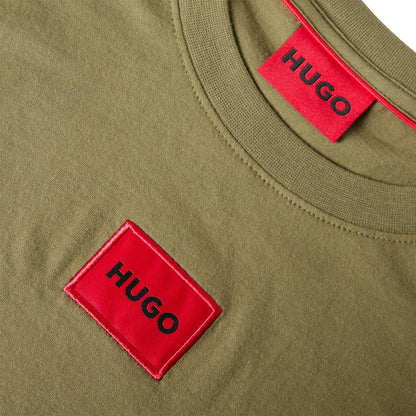 Green - Side - Hugo Mens Diragolino Chest Logo T-Shirt