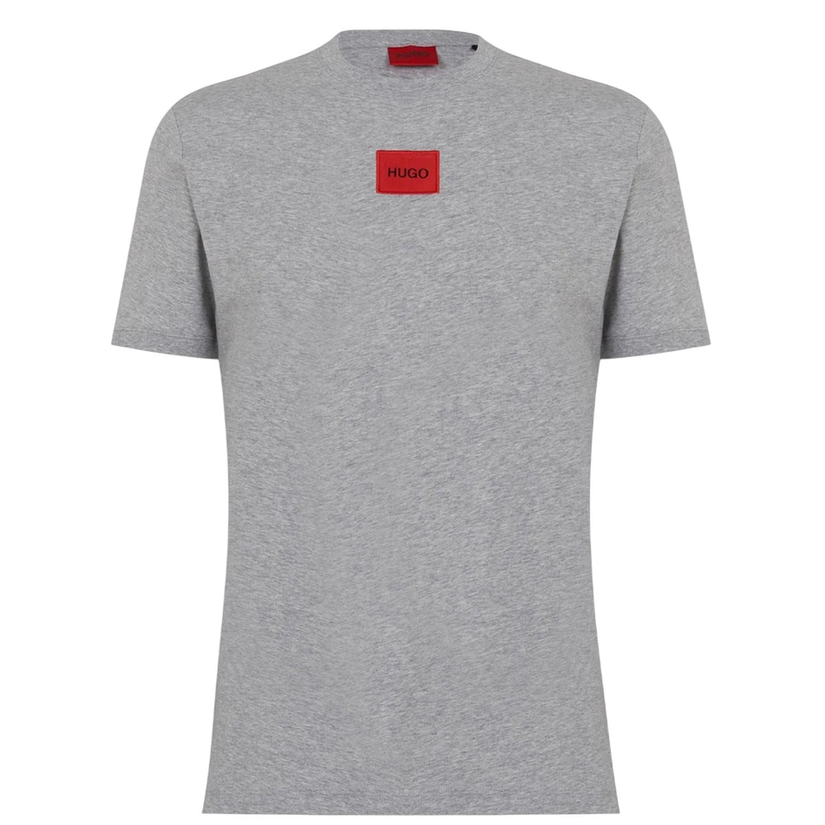 Grey - Front - Hugo Mens Diragolino Chest Logo T-Shirt