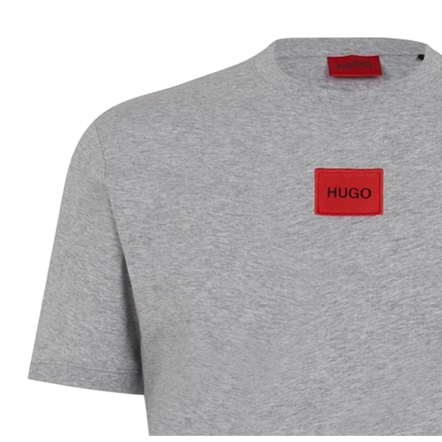 Grey - Lifestyle - Hugo Mens Diragolino Chest Logo T-Shirt