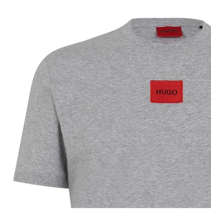 Grey - Lifestyle - Hugo Mens Diragolino Chest Logo T-Shirt