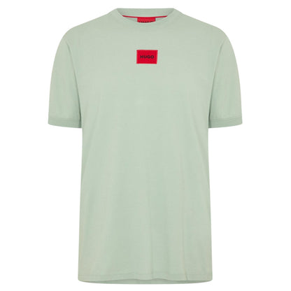Light Green - Front - Hugo Mens Diragolino Chest Logo T-Shirt